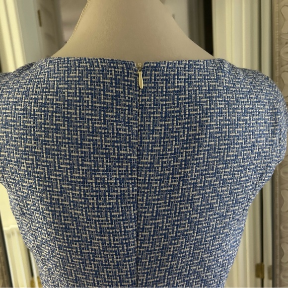 Anne Klein Blue Textured Midi Dress - Picture 5 of 5